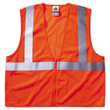 ergodyne® Glowear 8210z Class 2 Economy Vest, Polyester Mesh, Zipper Closure, Large To X-large, Orange freeshipping - TVN Wholesale 