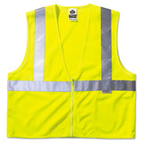 ergodyne® Glowear Class 2 Standard Vest, Mesh, Zip, Large To X-large, Lime freeshipping - TVN Wholesale 