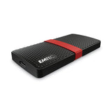 Emtec® X200 Power Plus External Solid State Drive, 1 Tb, Usb 3.1, Black freeshipping - TVN Wholesale 