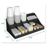 Mind Reader 11-compartment Coffee Condiment Organizer, 18 1-4 X 6 5-8 X 9 7-8, Black freeshipping - TVN Wholesale 