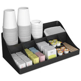 Mind Reader 11-compartment Coffee Condiment Organizer, 18 1-4 X 6 5-8 X 9 7-8, Black freeshipping - TVN Wholesale 