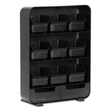 Mind Reader Baggy Nine-drawer Tea Bag And Accessory Holder, Black, 10.24 X 4.33 X 13.11 freeshipping - TVN Wholesale 