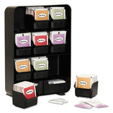Mind Reader Baggy Nine-drawer Tea Bag And Accessory Holder, Black, 10.24 X 4.33 X 13.11 freeshipping - TVN Wholesale 