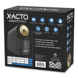 X-ACTO® Model 1606 Mighty Pro Electric Pencil Sharpener, Ac-powered, 4 X 8 X 7.5, Black-gold-smoke freeshipping - TVN Wholesale 