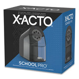 X-ACTO® Model 1670 School Pro Classroom Electric Pencil Sharpener, Ac-powered, 4 X 7.5 X 7.5, Black-gray-smoke freeshipping - TVN Wholesale 