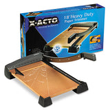 X-ACTO® Heavy-duty Wood Base Guillotine Trimmer, 15 Sheets, 18" Cut Length, 12 X 18 freeshipping - TVN Wholesale 