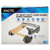 X-ACTO® 12-sheet Laser Guillotine Trimmer, 2" Cut Length, Wood Base, 12 X 12 freeshipping - TVN Wholesale 