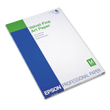 Epson® Velvet Fine Art Paper, 13 X 19, White, 20-pack freeshipping - TVN Wholesale 