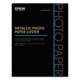 Professional Media Metallic Luster Photo Paper, 5.5 Mil, 13 X 19, White, 25-pack