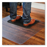 ES Robbins® Sit Or Stand Mat For Carpet Or Hard Floors, 36 X 53 With Lip, Clear-black freeshipping - TVN Wholesale 