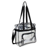 Clear Stadium Approved Tote, 12 X 5 X 12, Black-clear