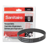 Replacement Belt For Upright Vacuum Cleaner, Flat U Style, 2-pack