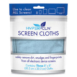 Falcon® Safety Products Hypercln Screen Cloths, 8 X 8, Blue, 3-pack freeshipping - TVN Wholesale 