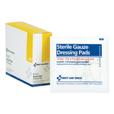 First Aid Only™ Gauze Dressing Pads, Sterile, 3 X 3, 10 Dual-pads-box freeshipping - TVN Wholesale 