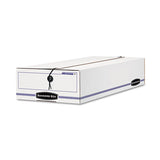 Bankers Box® Liberty Check And Form Boxes, 11" X 24" X 5", White-blue, 12-carton freeshipping - TVN Wholesale 