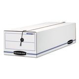 Bankers Box® Liberty Check And Form Boxes, 9" X 24" X 6.38", White-blue, 12-carton freeshipping - TVN Wholesale 