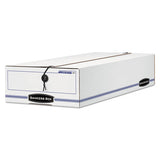 Bankers Box® Liberty Check And Form Boxes, 9.5" X 23.75" X 4.5", White-blue, 12-carton freeshipping - TVN Wholesale 