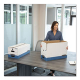Bankers Box® Liberty Heavy-duty Strength Storage Boxes, Letter Files, 12.25" X 24.13" X 10.75", White-blue, 4-carton freeshipping - TVN Wholesale 