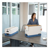 Bankers Box® Liberty Heavy-duty Strength Storage Boxes, Legal Files, 15.25" X 24.13" X 10.75", White-blue, 12-carton freeshipping - TVN Wholesale 