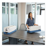 Bankers Box® Stor-file Medium-duty Strength Storage Boxes, Letter-legal Files, 12.25" X 16" X 11", White-blue, 12-carton freeshipping - TVN Wholesale 