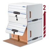 Bankers Box® Side-tab Storage Boxes, Letter Files, White-blue, 12-carton freeshipping - TVN Wholesale 