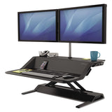 Fellowes® Lotus Sit-stands Workstation, 32.75" X 24.25" X 5.5" To 22.5", Black freeshipping - TVN Wholesale 