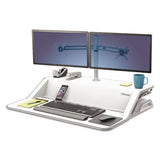 Fellowes® Lotus Sit-stands Workstation, 32.75" X 24.25" X 5.5" To 22.5", White freeshipping - TVN Wholesale 