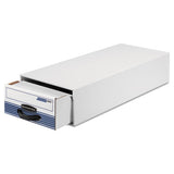 Bankers Box® Stor-drawer Steel Plus Extra Space-savings Storage Drawers, 10.5" X 25.25" X 5.25", White-blue, 12-carton freeshipping - TVN Wholesale 