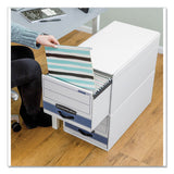 Bankers Box® Stor-drawer Steel Plus Extra Space-savings Storage Drawers, Letter Files, 14" X 25.5" X 11.5", White-blue, 6-carton freeshipping - TVN Wholesale 