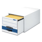 Bankers Box® Stor-drawer Steel Plus Extra Space-savings Storage Drawers, Legal Files, 17" X 25.5" X 11.5", White-blue, 6-carton freeshipping - TVN Wholesale 