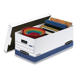 Bankers Box® Stor-file Medium-duty Storage Boxes, Letter Files, 12.88" X 25.38" X 10.25", White-blue, 4-carton freeshipping - TVN Wholesale 
