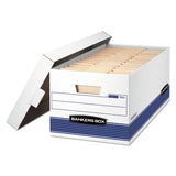 Bankers Box® Stor-file Medium-duty Storage Boxes, Letter Files, 12.88" X 25.38" X 10.25", White-blue, 4-carton freeshipping - TVN Wholesale 