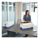 Bankers Box® Stor-file Medium-duty Strength Storage Boxes, Letter Files, 12.25" X 24.13" X 10.75", White-blue, 12-carton freeshipping - TVN Wholesale 