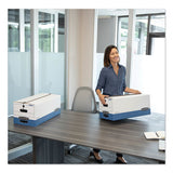 Bankers Box® Stor-file Medium-duty Strength Storage Boxes, Legal Files, 15.25" X 19.75" X 10.75", White-blue, 4-carton freeshipping - TVN Wholesale 