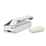 Bankers Box® Stor-file Check Boxes, 9.25" X 25" X 4.13", White-blue, 12-carton freeshipping - TVN Wholesale 