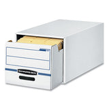 Bankers Box® Stor-drawer Basic Space-savings Storage Drawers, Legal Files, 16.75" X 19.5" X 11.5", White-blue, 6-carton freeshipping - TVN Wholesale 
