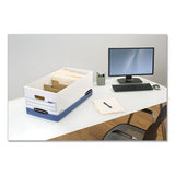 Bankers Box® Stor-file Medium-duty Storage Boxes With Dividers, Letter Files, 12.88" X 25.38" X 10.25", White-blue, 12-carton freeshipping - TVN Wholesale 