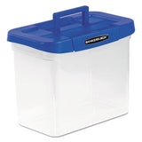 Bankers Box® Heavy-duty Portable File Box, Letter Files, 14.25" X 8.63" X 11.06", Clear-blue freeshipping - TVN Wholesale 
