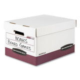 Bankers Box® R-kive Heavy-duty Storage Boxes, Letter-legal Files, 12.75" X 16.5" X 10.38", White-red, 12-carton freeshipping - TVN Wholesale 