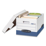 Bankers Box® R-kive Heavy-duty Storage Boxes, Letter-legal Files, 12.75" X 16.5" X 10.38", White-blue, 4-carton freeshipping - TVN Wholesale 