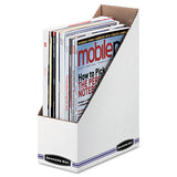 Bankers Box® Corrugated Cardboard Magazine File, 4 X 9 1-4 X 11 3-4, White, 12-carton freeshipping - TVN Wholesale 