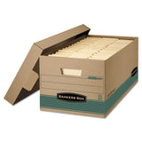 Bankers Box® Stor-file Medium-duty Storage Boxes, Legal Files, 15.88" X 25.38" X 10.25", Kraft-green, 12-carton freeshipping - TVN Wholesale 