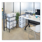 Bankers Box® Organizer Storage Boxes, Medium, 8.25" X 12.88" X 6.5", White-blue, 12-carton freeshipping - TVN Wholesale 