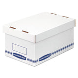 Bankers Box® Organizer Storage Boxes, Medium, 8.25" X 12.88" X 6.5", White-blue, 12-carton freeshipping - TVN Wholesale 