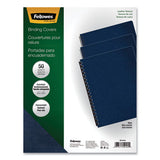 Fellowes® Executive Leather-like Presentation Cover, Round, 11-1-4 X 8-3-4, Navy, 50-pk freeshipping - TVN Wholesale 