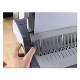 Fellowes® Quasar 500 Manual Comb Binding System, 500 Sheets, 18.13 X 15.38 X 5.13, Metallic Gray freeshipping - TVN Wholesale 