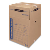 Bankers Box® Smoothmove Wardrobe Box, Regular Slotted Container (rsc), 24" X 24" X 40", Brown Kraft-blue, 3-carton freeshipping - TVN Wholesale 