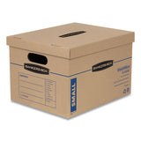 Bankers Box® Smoothmove Classic Moving And Storage Boxes, Small, Half Slotted Container (hsc), 15 X 12 X 10, Brown Kraft-blue, 10-carton freeshipping - TVN Wholesale 