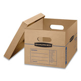 Bankers Box® Smoothmove Classic Moving-storage Boxes, Small, Half Slotted Container (hsc), 15" X 12" X 10", Brown Kraft-blue, 15-carton freeshipping - TVN Wholesale 