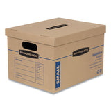 Bankers Box® Smoothmove Classic Moving-storage Boxes, Small, Half Slotted Container (hsc), 15" X 12" X 10", Brown Kraft-blue, 15-carton freeshipping - TVN Wholesale 